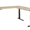 Winkel-Schreibtisch Memphis, Artisan Eiche/schwarz, inkl. Funktionen