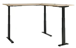 Winkel-Schreibtisch Memphis, Artisan Eiche/schwarz, inkl. Funktionen