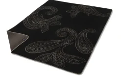 Wohndecke Paisley, schwarz, 150 x 200 cm