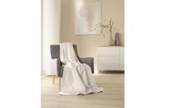 Wohndecke Swinging Paisley, beige, 150 x 200 cm