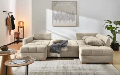 Wohnlandschaft Abby, greige, inkl. Funktionen