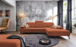 Wohnlandschaft Bonito, rostfarbig, inkl. Funktionen