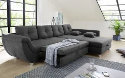 Wohnlandschaft Maranello, dunkelgrau, inkl. Funktionen