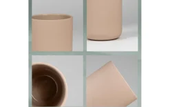 Zahnputzbecher Sana, beige, 8 cm