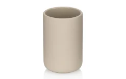 Zahnputzbecher Sana, beige, 8 cm