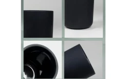 Zahnputzbecher Sana, schwarz, 8 cm