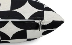 Zierkissenhülle Shape, schwarz/ecru, 38 x 58 cm