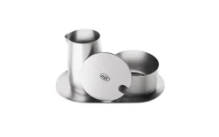 Zucker-Sahne-Set, stainless steel mat, 3-teilig