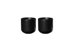 2er Set Teebecher coppa kuro, Porzellan, schwarz, 7,5 cm