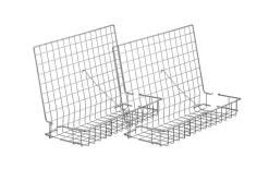 2er Set Zusatzschuhrost für Jutzler-Schränke, chromfarben, Breite 21 cm